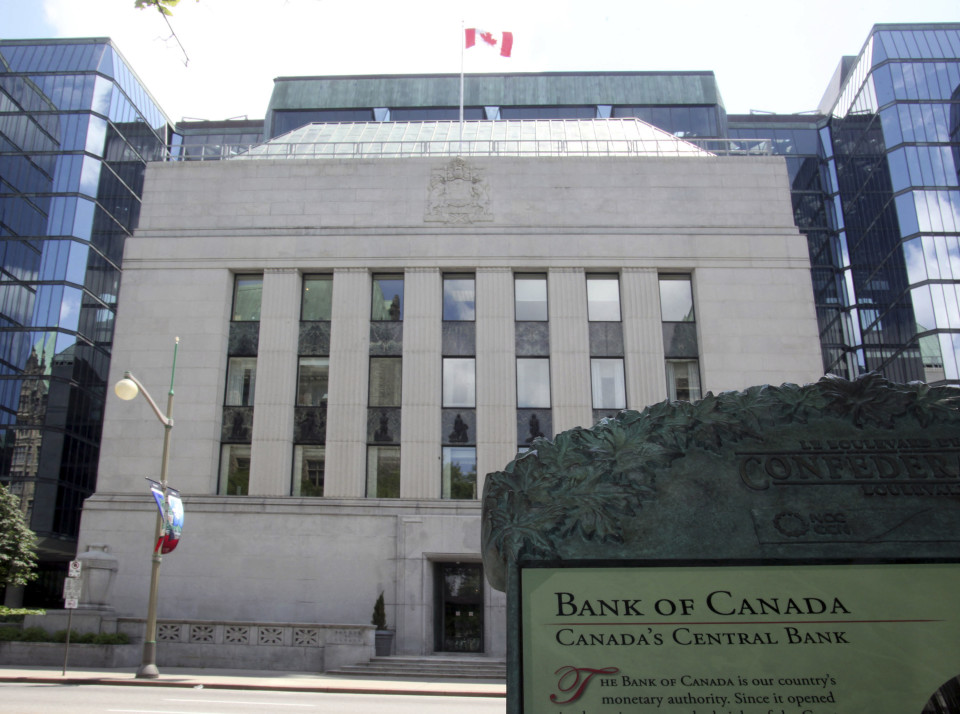 The Bank of Canada raised its key interest rate from a record low today, the first Group of Seven country to do so since last year’s global recession. The Bank of Canada photographed in Ottawa, Ontario, Canada, Tuesday, June 1, 2010.  Photographer: Patrick Doyle/Bloomberg News.
